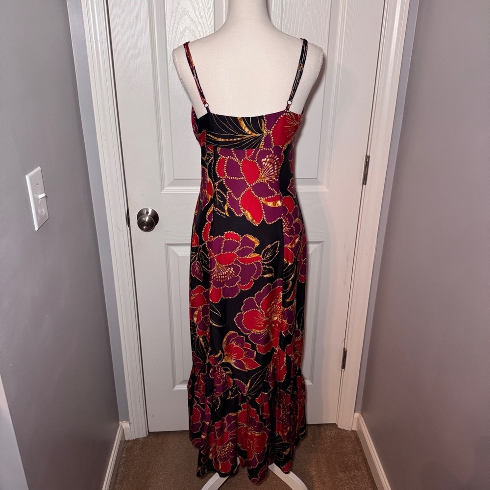 FARM RIO Black Shiny Chita Lenzing Ecovero Maxi Dress - Picture 7 of 16